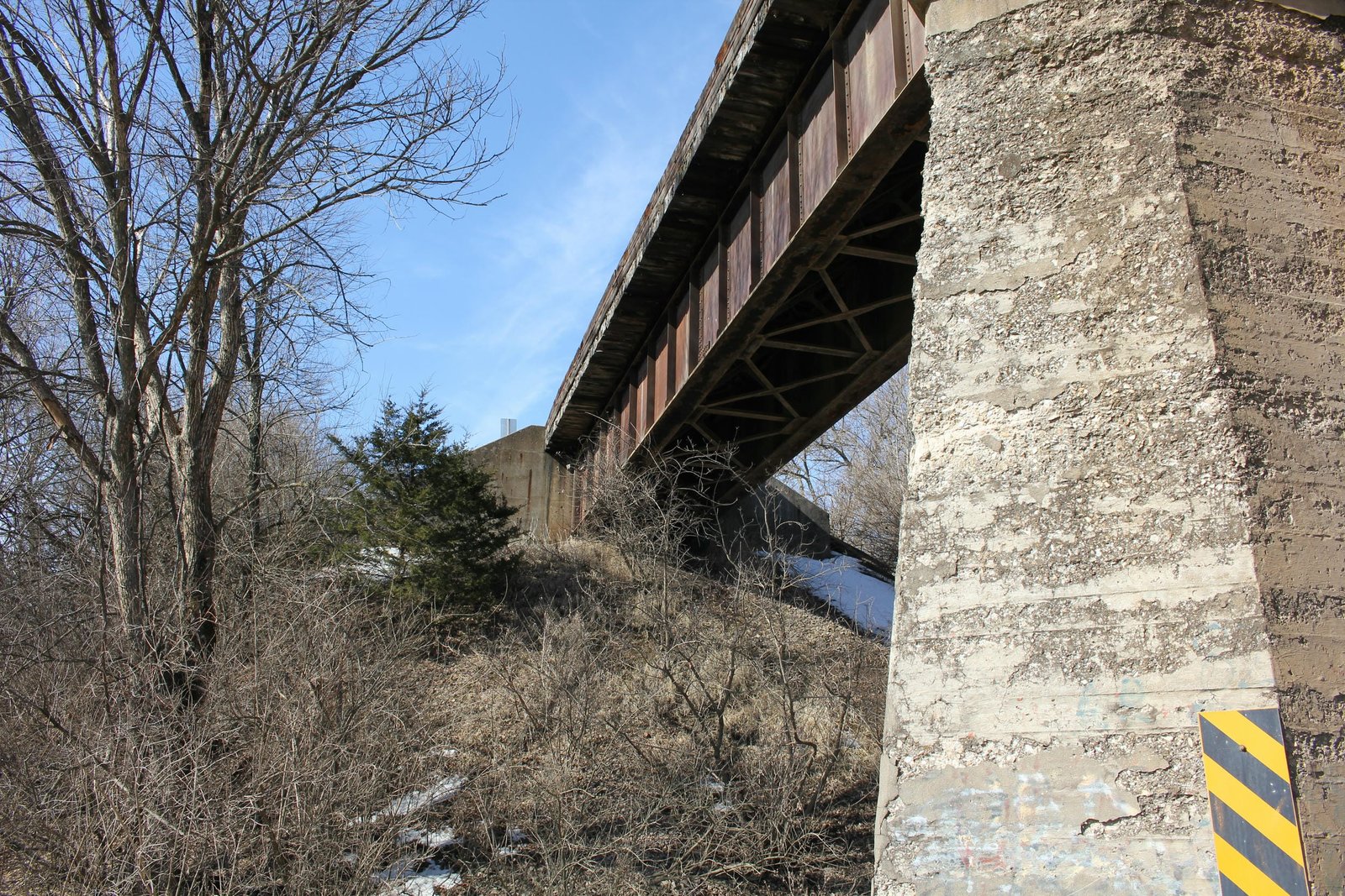 Looking south